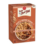Bob's Red Mill Gluten Free Instant Oatmeal Maple Brown Sugar – Quick Commuter Breakfast for Office Mornings, 6 Pouches