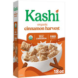 Kashi Organic Cinnamon Harvest Cereal – High-Fiber Whole Grain Breakfast for Mindful Mornings, 18oz Box