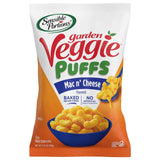Sensible Portions Garden Veggie Mac & Cheese Puffs, 3.75 oz – Portable Picnic Snack, Gluten-Free and Mess-Free
