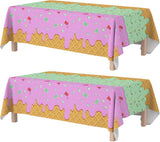 OHOME Halloween Decorations - Disposable Plastic Halloween Tablecloth for Outdoor Patio Halloween Party and Backyard Trick-or-Treat Table, 2 Pack