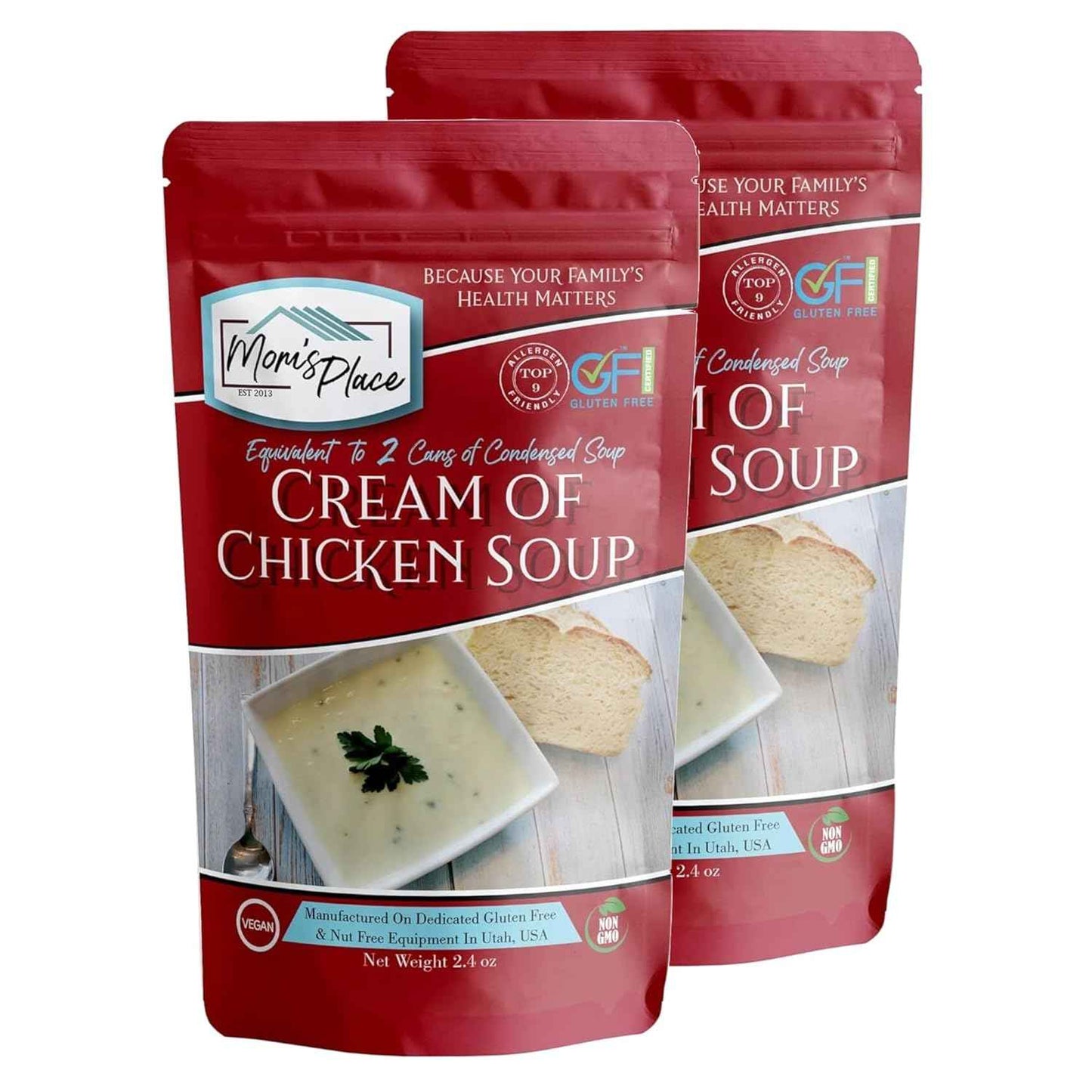 Mom's Place Allergen-Safe Cream of Chicken Soup Mix – Dedicated Nut-Free Facility for Worry-Free Cooking