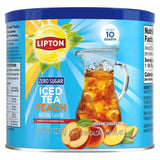 Lipton Zero Sugar Peach Iced Tea Mix – Portable Powder for Backyard BBQs and Picnic Pitchers