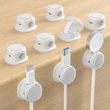 Minimalist Cable Clips for Clean Desk Setup — Small Magnetic Cord Holder in Neutral Tones, 8-Pack