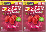 Funables Strawberry Gummy Snacks for Kids Lunchboxes, 22 Individually Wrapped 0.8 oz Pouches