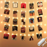 Lakumu 50 LED Photo Clip String Lights – Simple Dorm Room Accent, 17ft Warm White with Clean Copper Wire