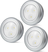 BIGMONAT LED Puck Light – Intentional Warm White Glow for Minimalist Closets and Pantries, Tool-Free Touch Mount