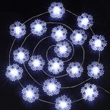 BlcTec LED Snowflake Fairy Lights – Aesthetic Bedroom Wall Light 12.8FT Copper Wire Battery Operated
