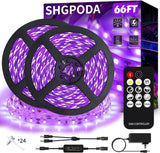 BlacklightCo UV LED Strip – Child-Friendly Glow Party Light for School Projects and Family Game Night