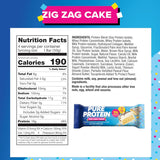 Pure Protein Zig Zag Cake Protein Bars – Pantry Staple for Balanced Self-Care Days, Gluten Free High Protein Snack