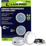LUXPRO LED Puck Lights – Cool-Running Flameless Nightlights for Kids Rooms and Hallways, 5 Pack