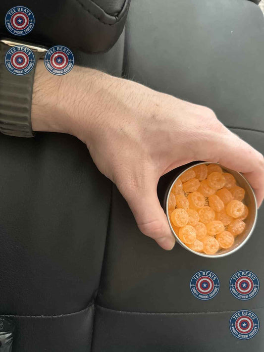 Iconic Candy Retro Sours Hard Tangy Candy Tin – Travel-Friendly Road Trip Sour Candy, Citrus Aluminum Tin