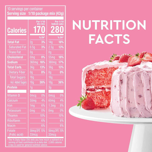 Duncan Hines Signature Strawberry Cake Mix – Easy Family Birthday Dessert for Children's Celebrations
