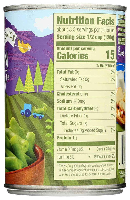 Green Valley Organic Cut Green Beans – Clean-Ingredient Pantry Staple for Health-Minded Home Cooks, Quick Heated Side Dish