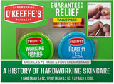 O'Keeffe's Giftbox – Mother's Day Skin Care Set for Mom with Hand Cream, Foot Cream, and Cherry Lip Repair Stick