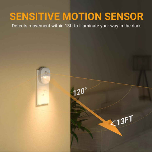Lyridz Plug-in Night Light – Toddler Safe Nursery Glow with Hidden LED and Dusk to Dawn Sensor, 2 Pack