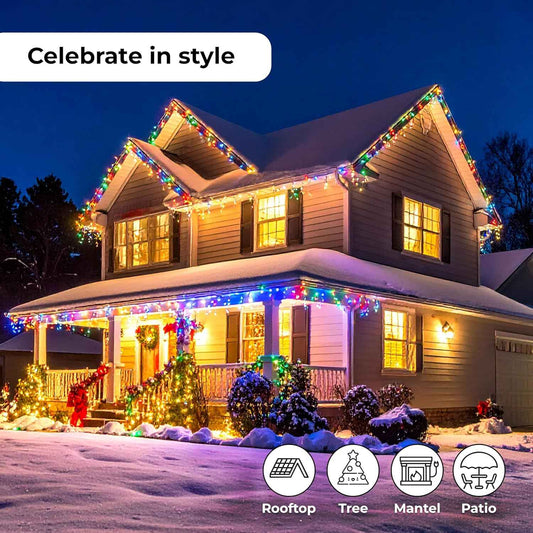 Holiday Bright 100 ct White Wire String Lights – Understated Modern Tree Decor with Clean Uncluttered Glow