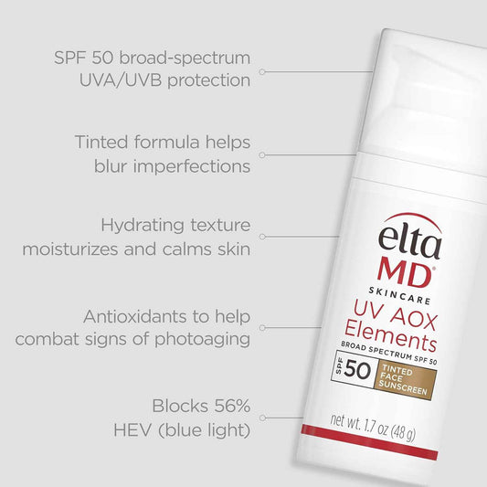 EltaMD UV AOX Elements Tinted Mineral Sunscreen SPF 50 – One-Step Clean Beauty Essential
