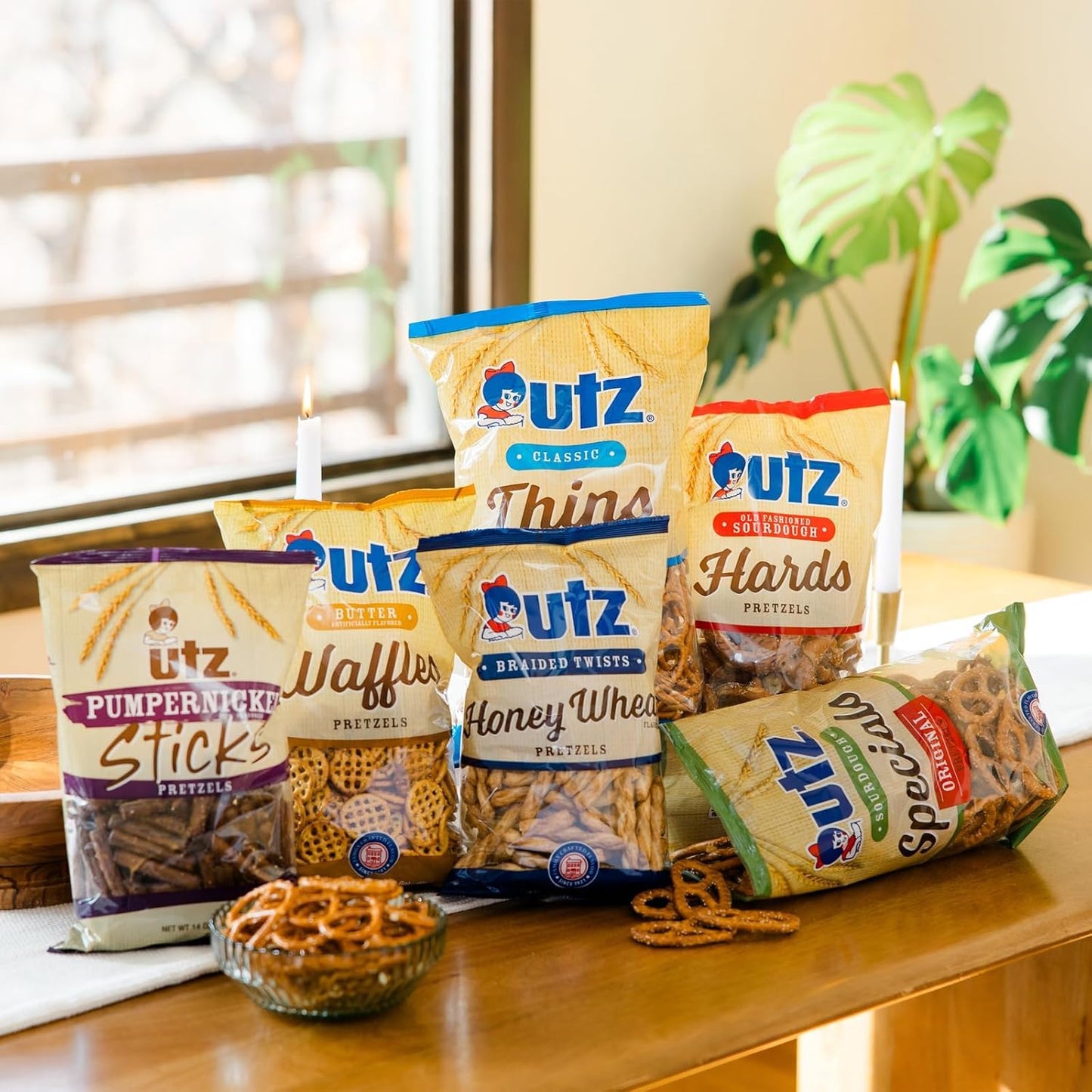 Utz Sourdough Pretzel Nuggets 52 oz Barrel – Guilt-Free Zero Cholesterol Late Night Snack with Peanut Butter Filling