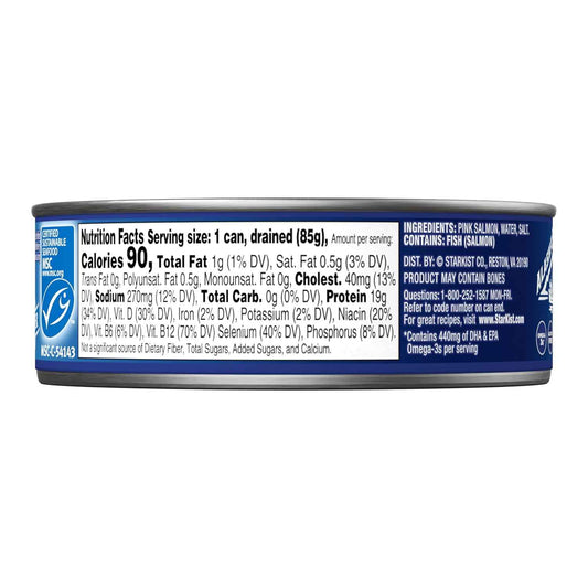 StarKist Wild Pink Salmon - Skinless, Boneless - 5 oz Can | Shelf-Stable Protein for Camping and Backcountry Meals