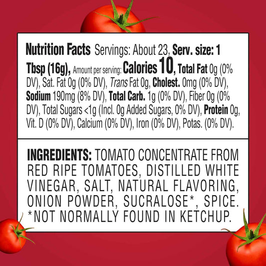 Heinz No Sugar Added Ketchup – Kid-Friendly Dip for Nuggets, Fries, and Lunchboxes