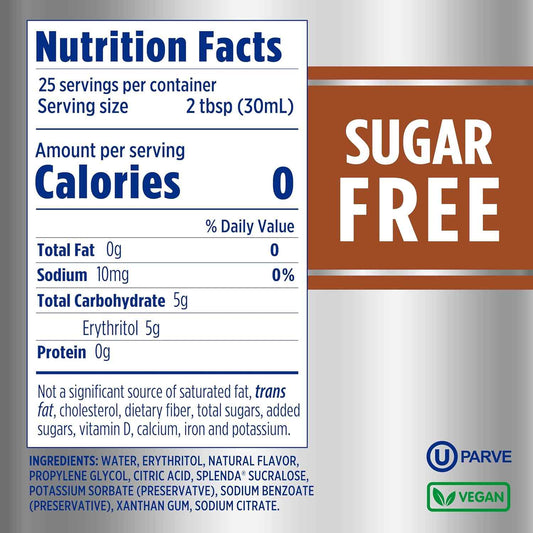 Splenda Coffee Syrup Brown Sugar Cinnamon Sugar Free 750ml - Premium At Home Cafe Experience for the Discerning Palate
