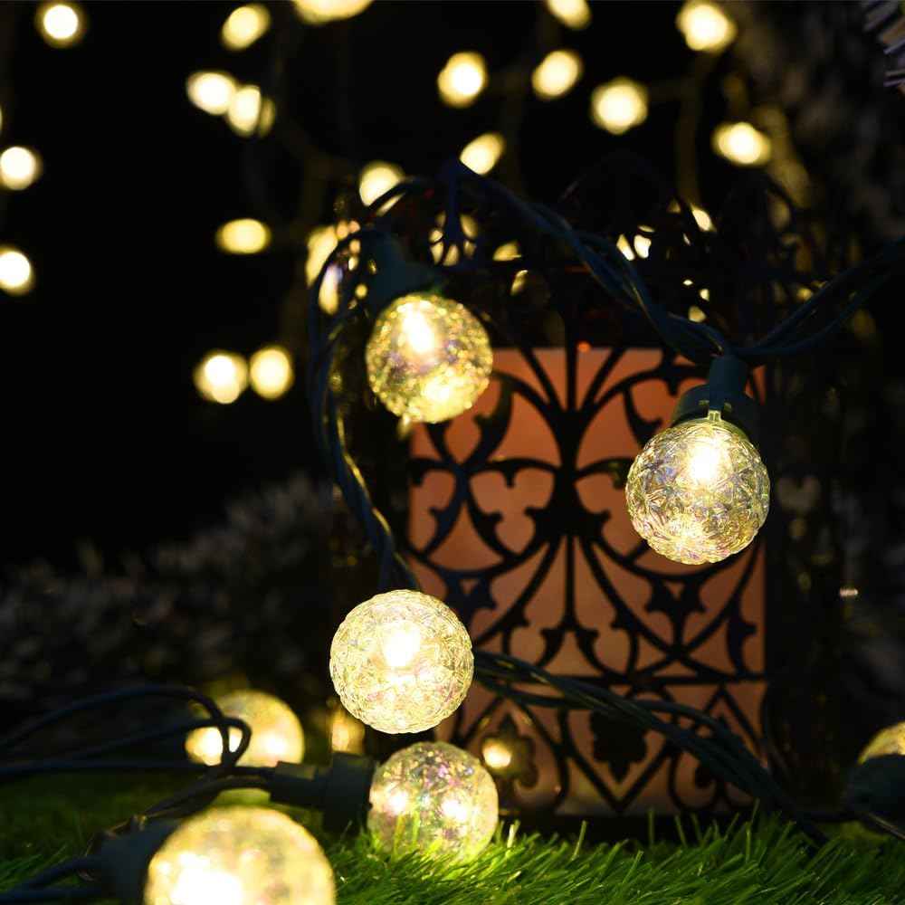 LYCKLIG Globe String Lights – Outdoor Patio String Lights 19Ft, Waterproof UL Plug-in for Pergola and Balcony