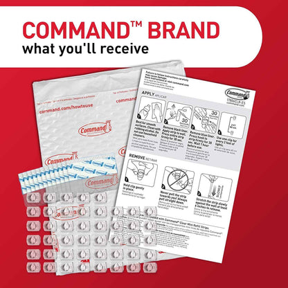 Command Secure Light Clips for Dorm and Bedroom Safety, Damage-Free Adhesive Mounting for String Lights