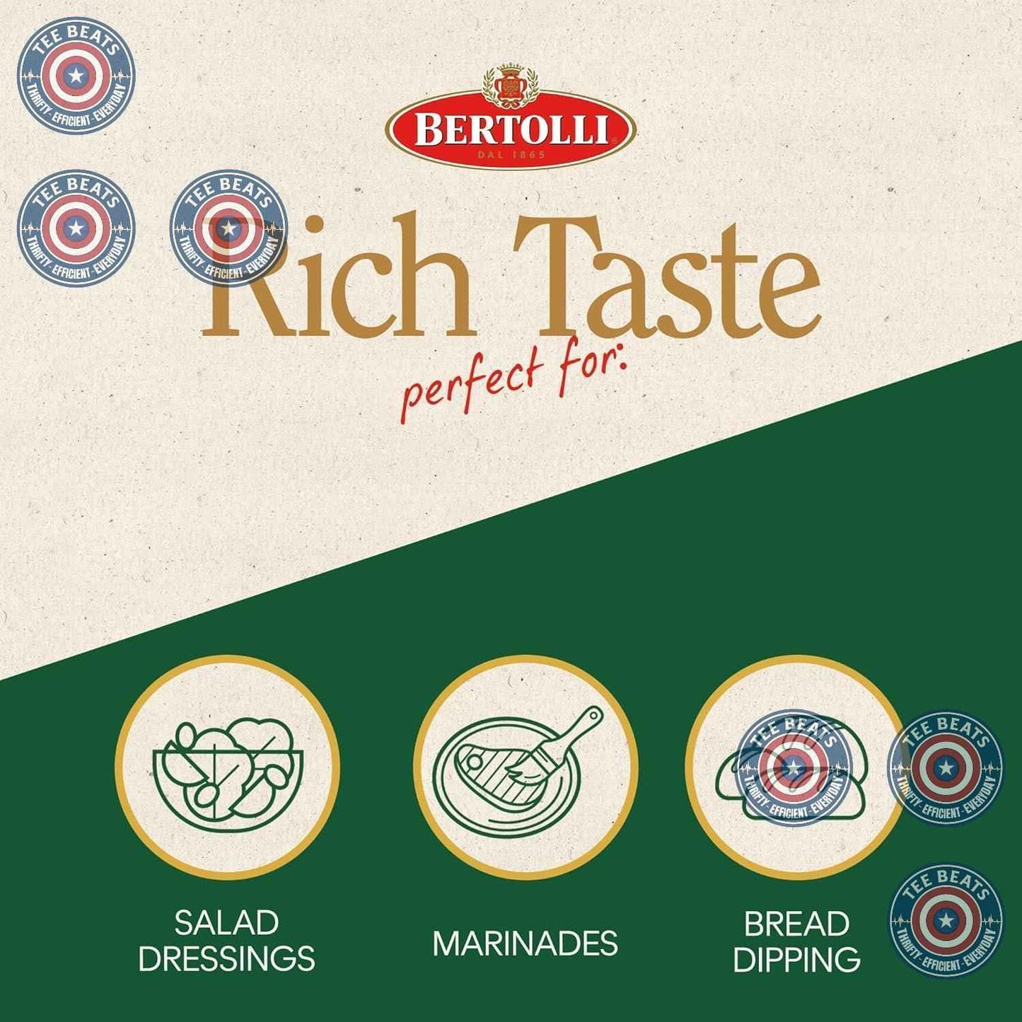 Bertolli Extra Virgin Olive Oil Rich Taste 32 fl oz – Elegant Hostess Gift for Dinner Party Hosts