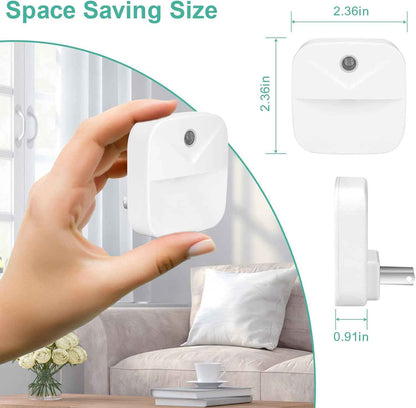LuminAura 6-Pack Night Light, Thoughtful Housewarming Gift for New Homeowners with Auto Dusk to Dawn LED
