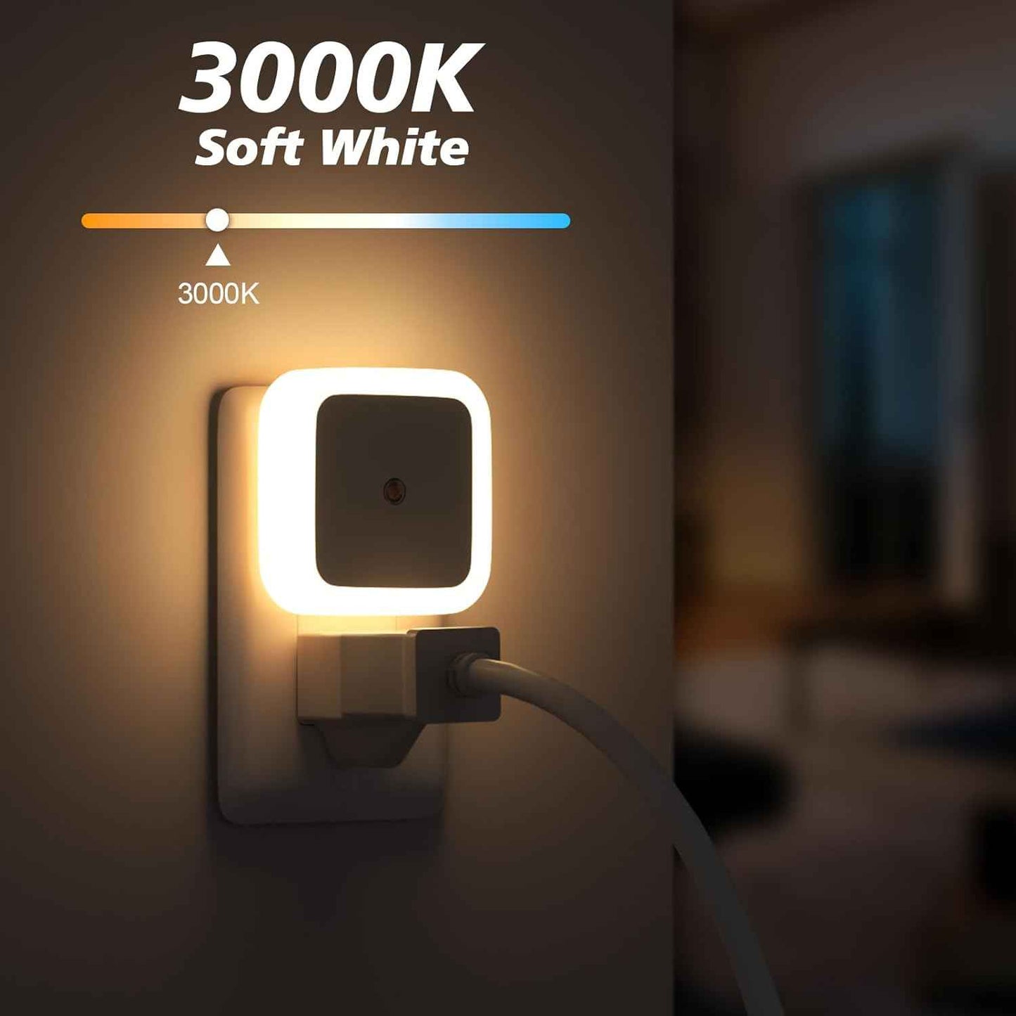 Sujeet Night Light 8-Pack – Warm White and Color LED Accent Lighting for Bedroom, Living Room, and Kitchen Ambiance