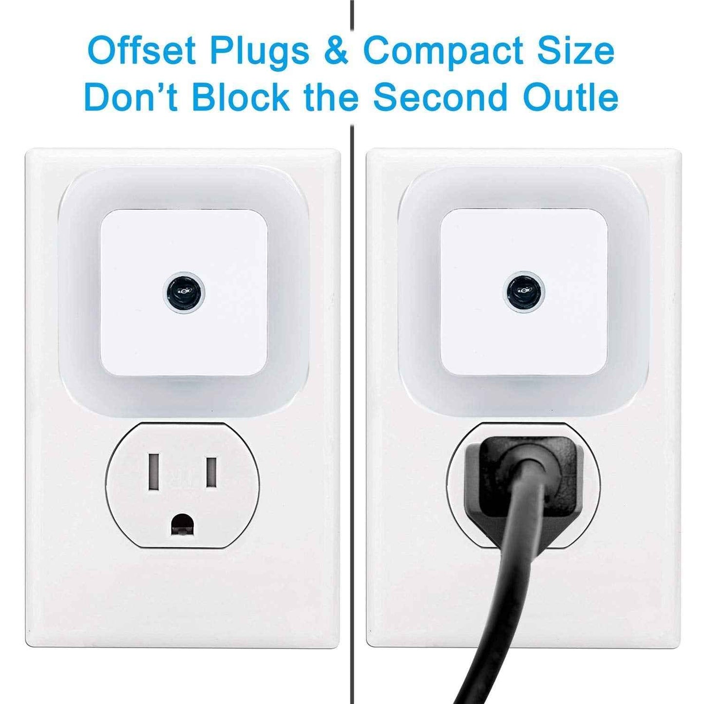 Uigos LED Night Light 6-Pack – Thoughtful Housewarming Gift for New Homeowners, Plug-in Dusk to Dawn Light