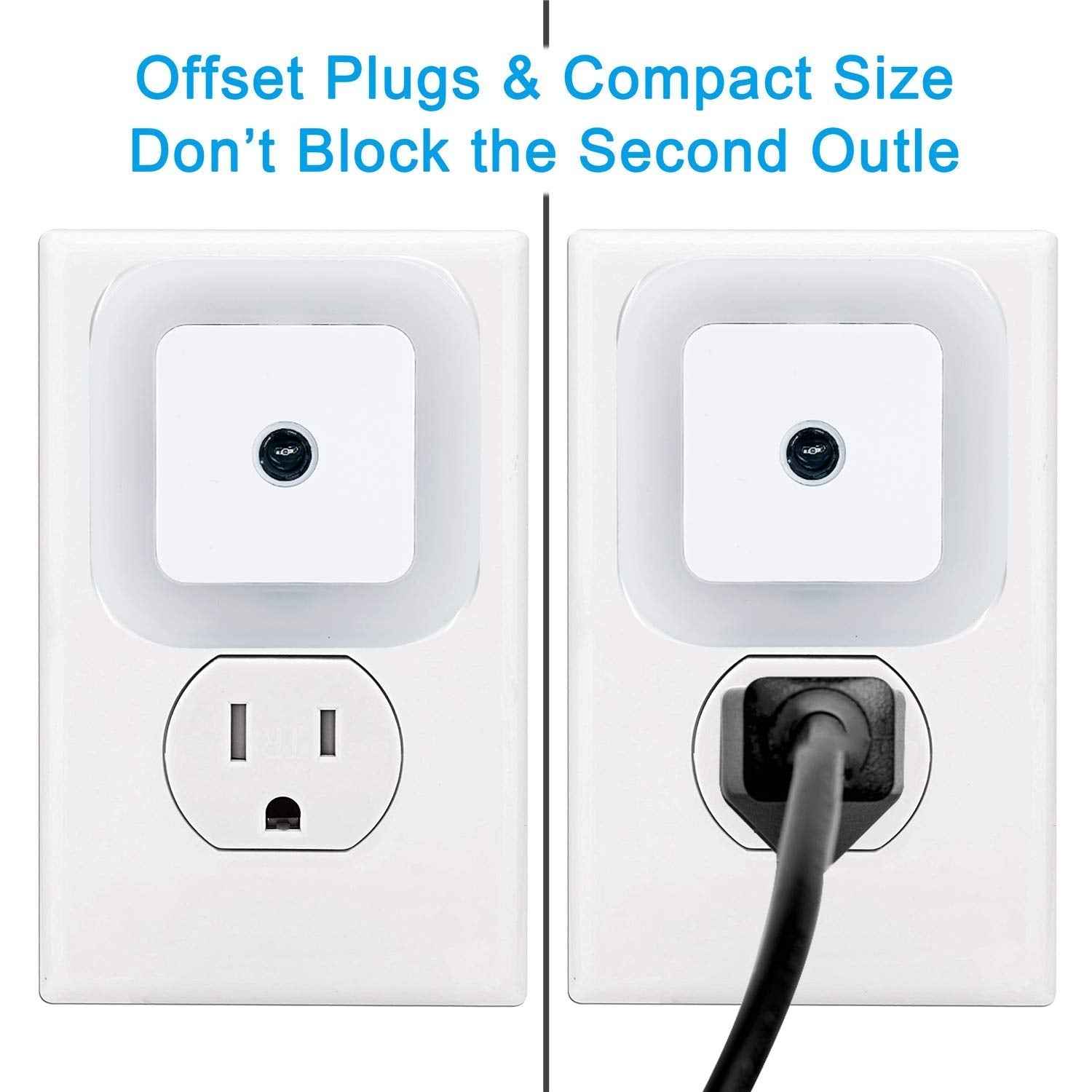 Uigos LED Night Light 6-Pack – Thoughtful Housewarming Gift for New Homeowners, Plug-in Dusk to Dawn Light