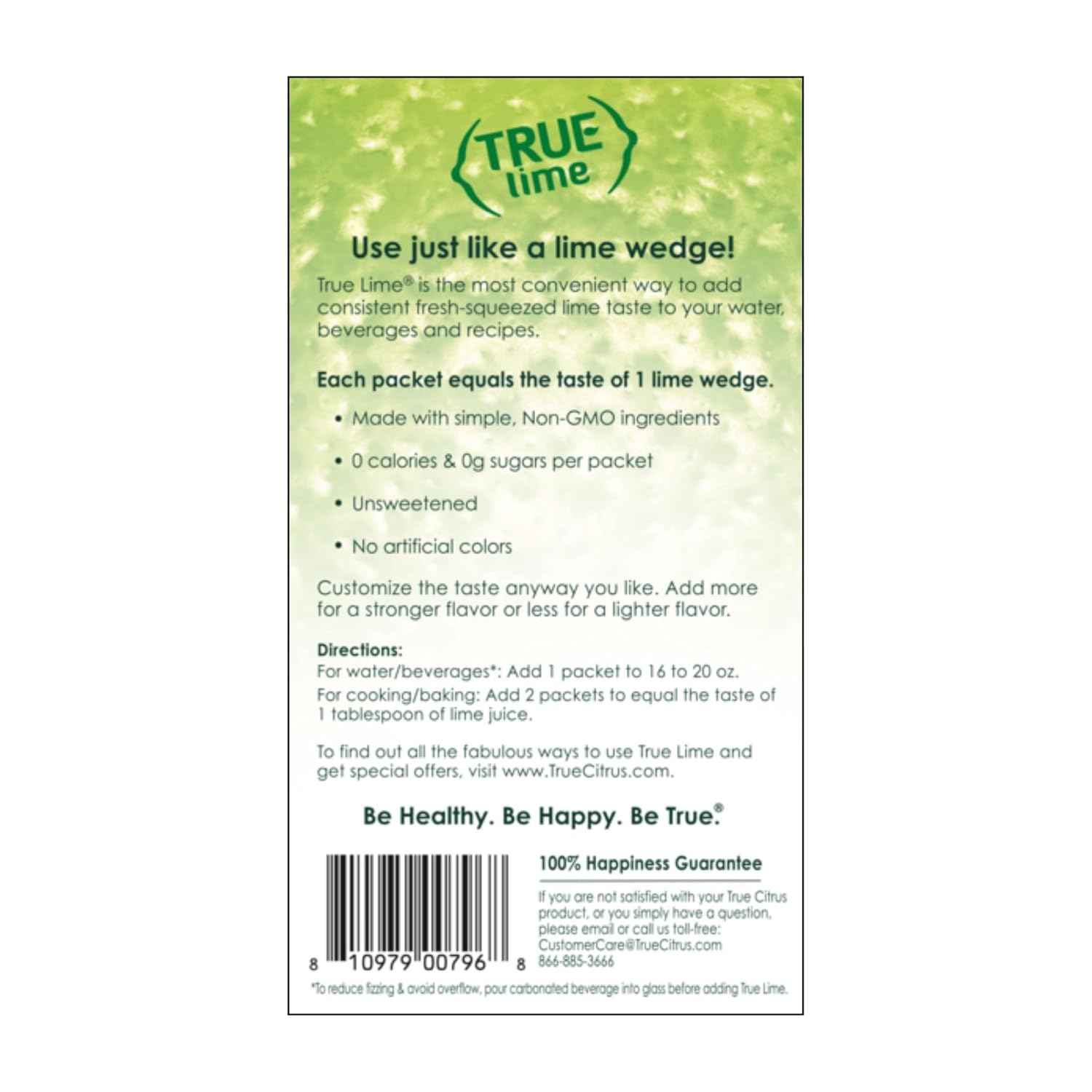 True Lime (100 ct.) – Clutter-Free Lime Seasoning Packets for the Intentional, Uncluttered Kitchen