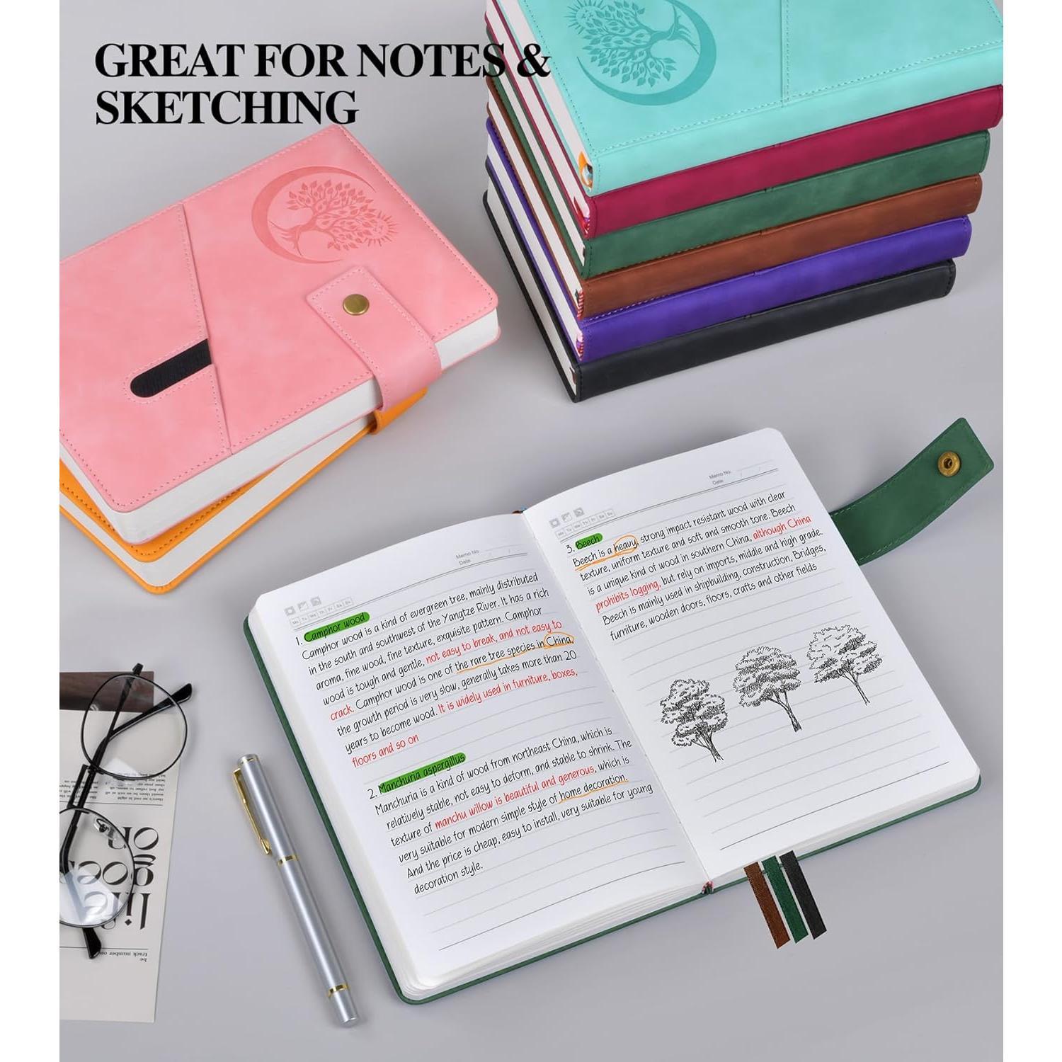 Lined_Journal_Notebook_for_Men,_A5_Leather_Journals_for_Writing_Women,_Hardcover_Notebooks_for_Work,School,Note_Taking,Travel,Business,Personal_daily_Diary,200_Page_College_Ruled_(5.9"_x_8.4")