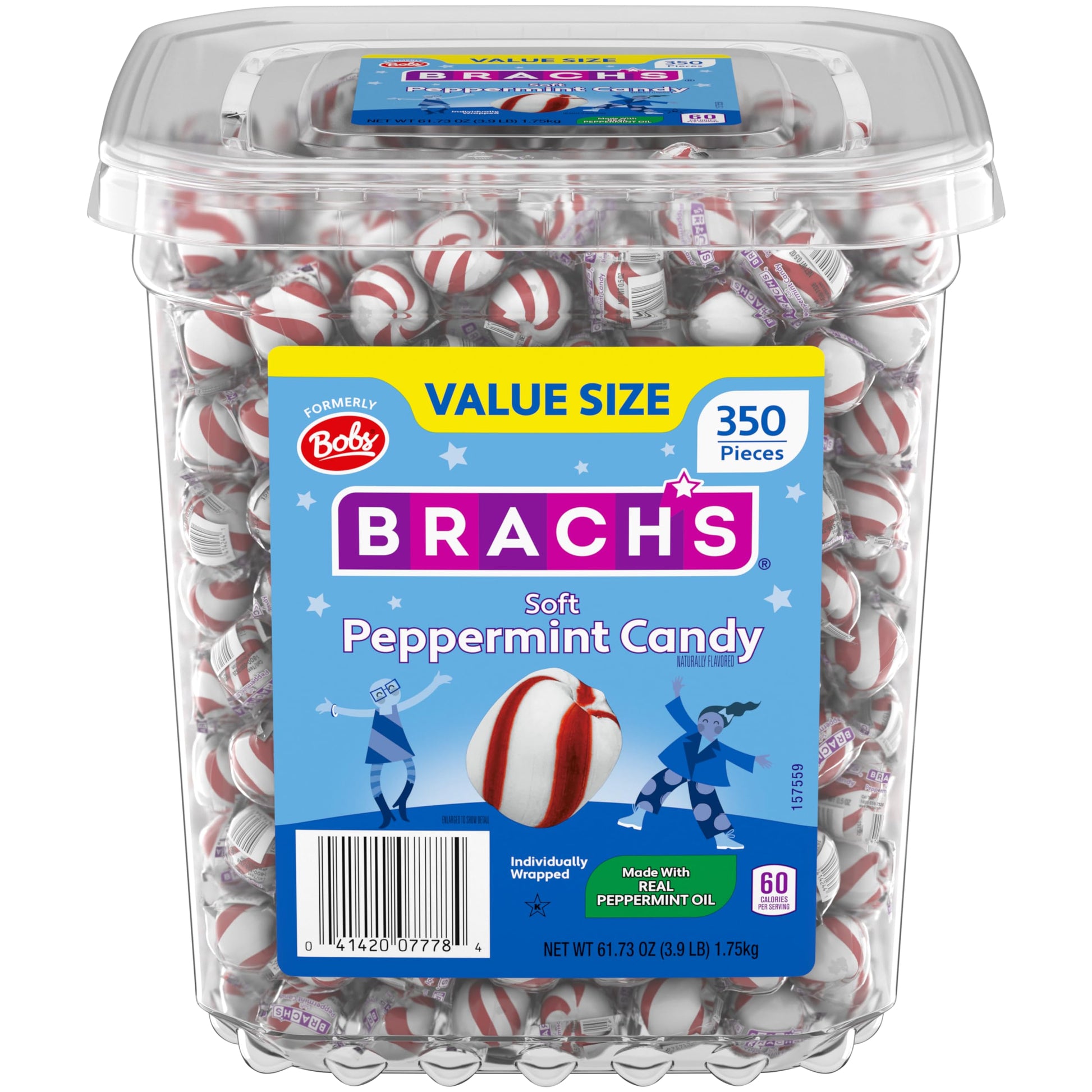 Brach's_Bobs_Sweet_Stripes_Soft_Peppermint_Candy,_Individually_Wrapped_Pieces,_3.9_lb_Tub_(350_Count)