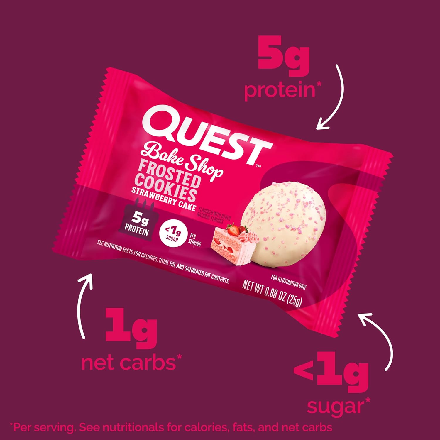 Quest_Nutrition_Frosted_Cookies,_Strawberry_Cake,_1g_Sugar,_11g_Protein,_2g_Net_Carbs,_Gluten_Free,_8_Count
