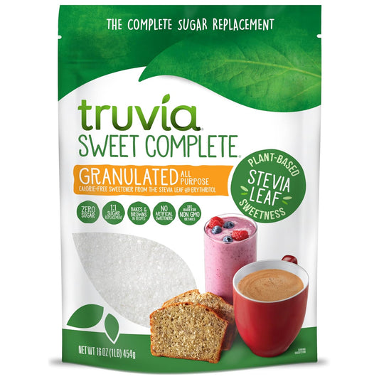 Truvia_Sweet_Complete_Granulated_All-Purpose_Calorie-Free_Sweetener_from_the_Stevia_Leaf,_16_oz_Bag
