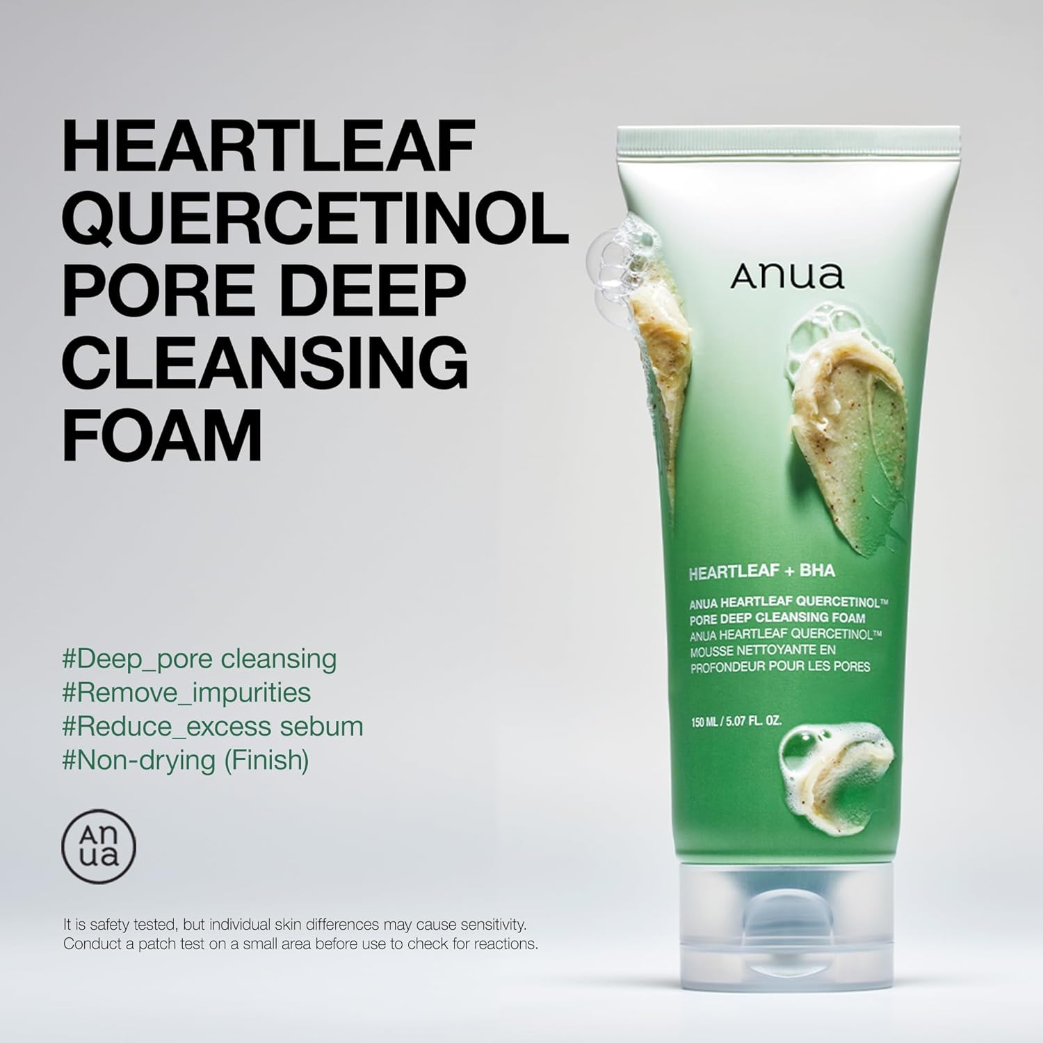 ANUA_Heartleaf_Quercetinol_Pore_Deep_Cleansing_Foam,_Facial_Cleanser,_for_Double_Cleansing,_BHA,_Hyaluronic_Acid,_Glycerin,_Face_Wash