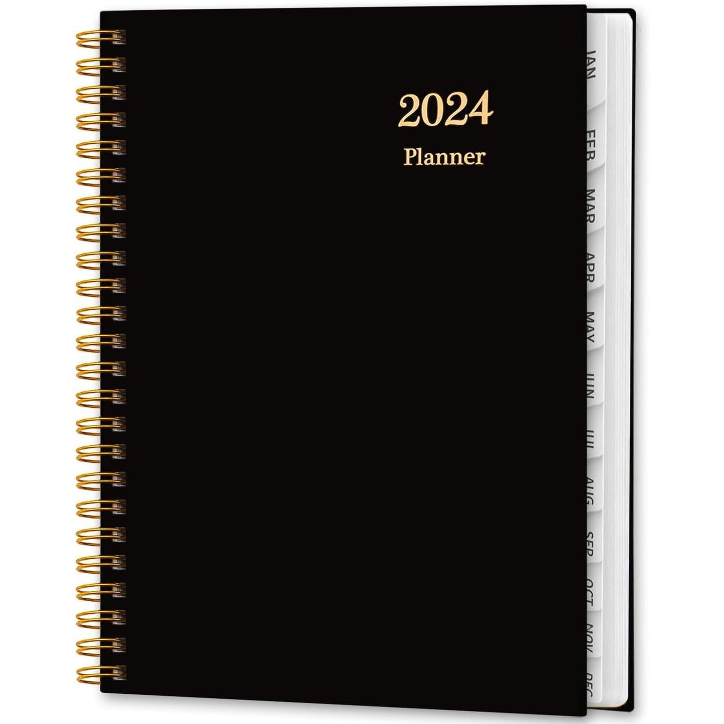 2024_Planner_-_Weekly_and_Monthly_Planner_from_January_2024_-_December_2024,_2024_Daily_Planner_Notebook_with_12_Monthly_Tabs,_Spiral_Twin-Wire_Binding,_6.3"_x_8.4"