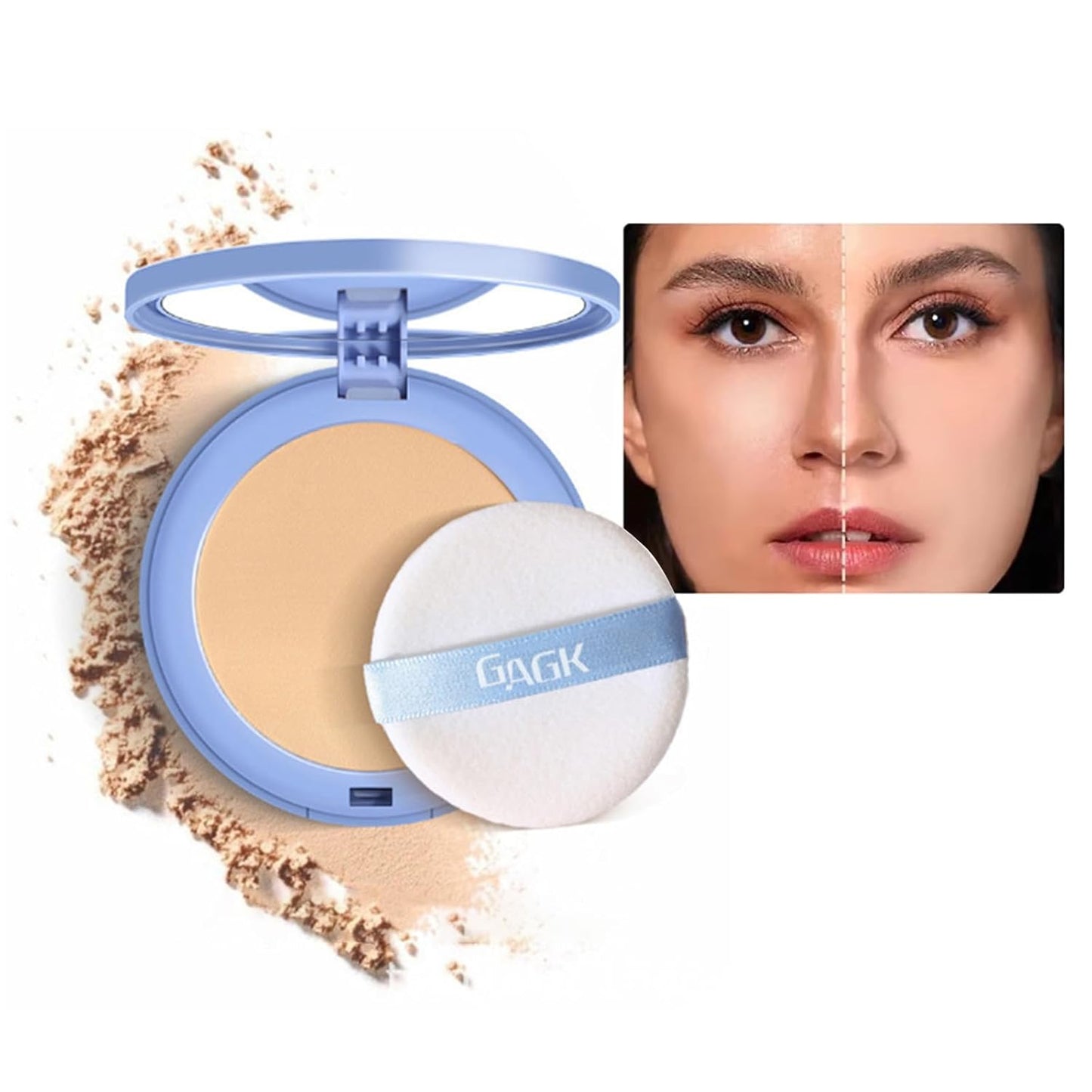 Gagk_Matte_Perfection_Pressed_Powder,_Waterproof_Face_Powder,_Summer_Oil_Control_Setting_Powder,_Lightweight_Facial_Makeup_for_Soft_Focus_Finish(#02_NATURAL_BEIGE)