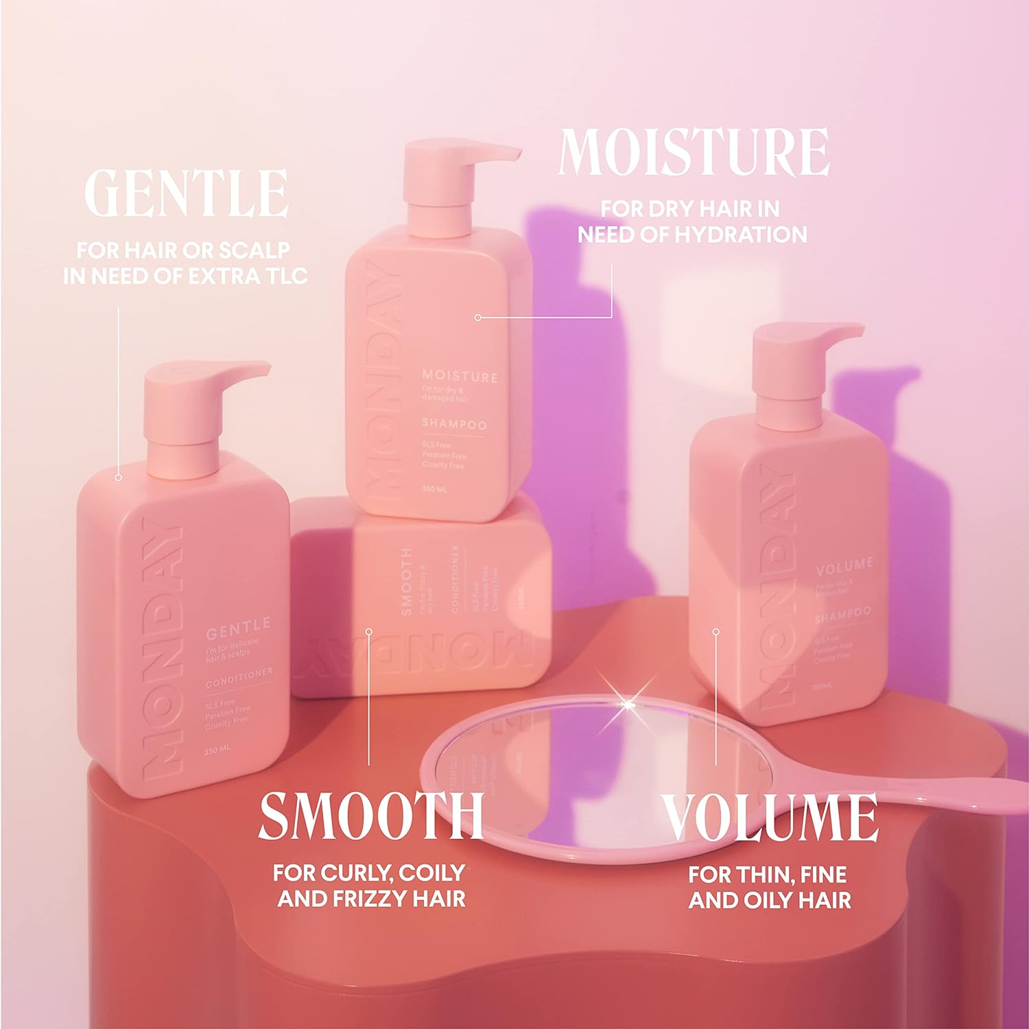 MONDAY_HAIRCARE_Smooth_Shampoo_+_Conditioner_Bathroom_Set_(2_Pack)_12oz_Each_for_Frizzy,_Coarse,_and_Curly_Hair,_Made_from_Coconut_Oil,_Shea_Butter,_&_Vitamin_E,_100%_Recyclable_Bottles,_Pink