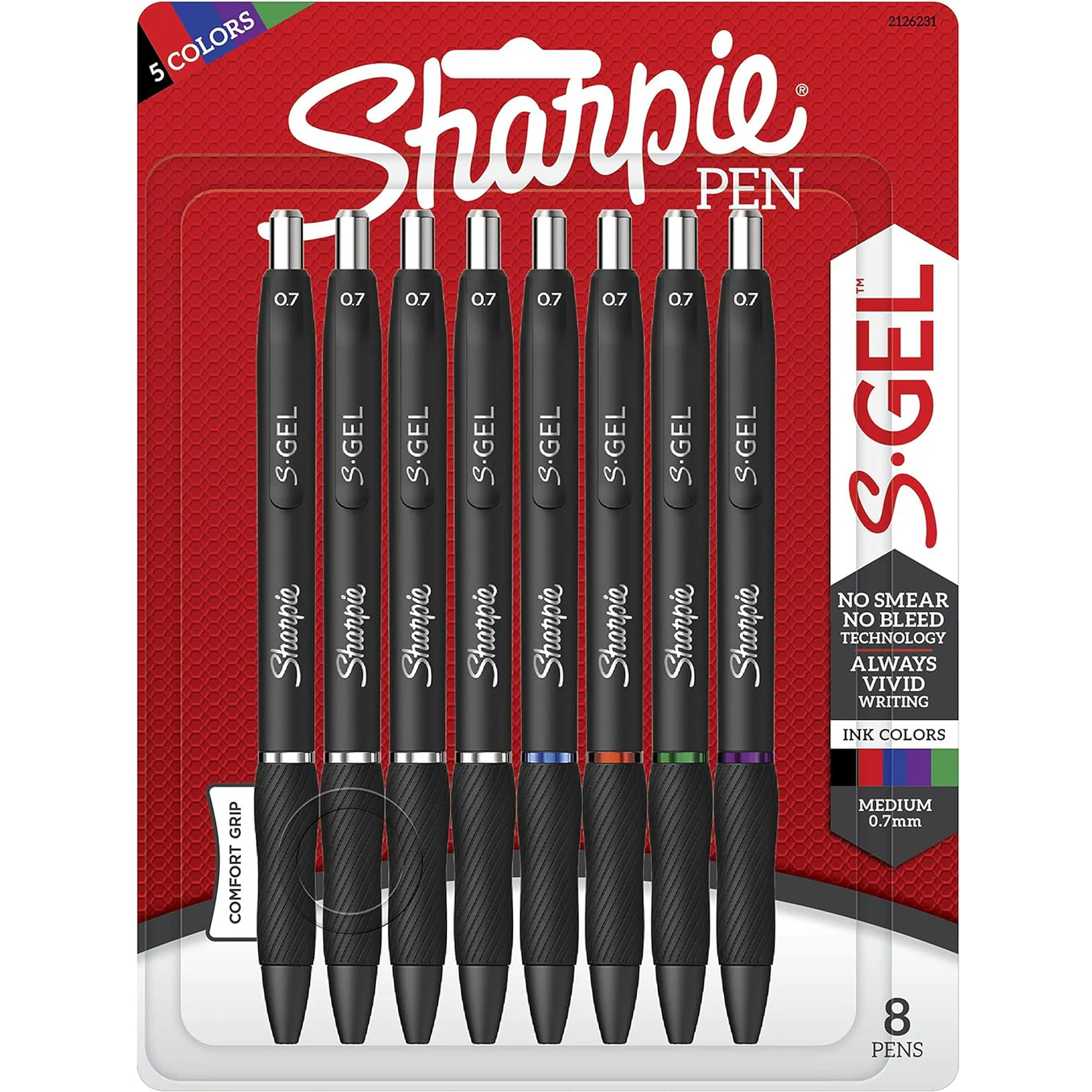 Sharpie_S-Gel,_Gel_Pens,_Medium_Point_-_0.7mm,_Assorted_Colors,_8_Count