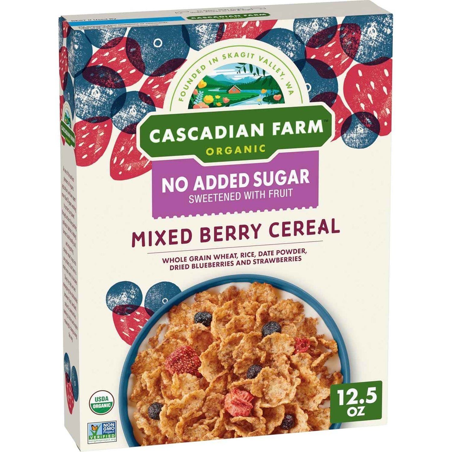 Cascadian Farm Organic Mixed Berry Cereal – Clean-Label Berry Crunch for Less-Is-More Breakfast