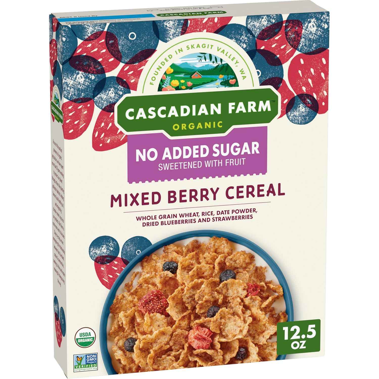 Cascadian Farm Organic Mixed Berry Cereal – Clean-Label Berry Crunch for Less-Is-More Breakfast