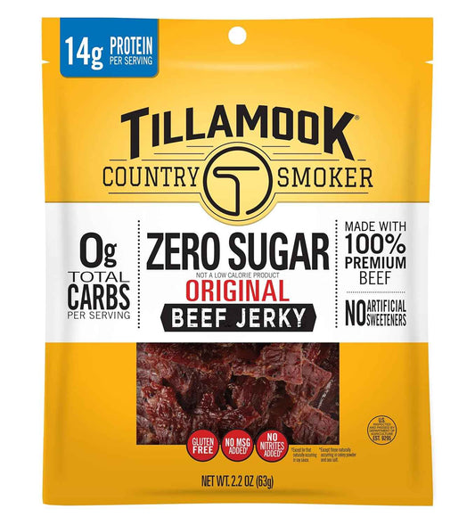 Tillamook Country Smoker Keto Beef Jerky – Durable Packable Protein for Camping, Cycling, and Fishing Trips