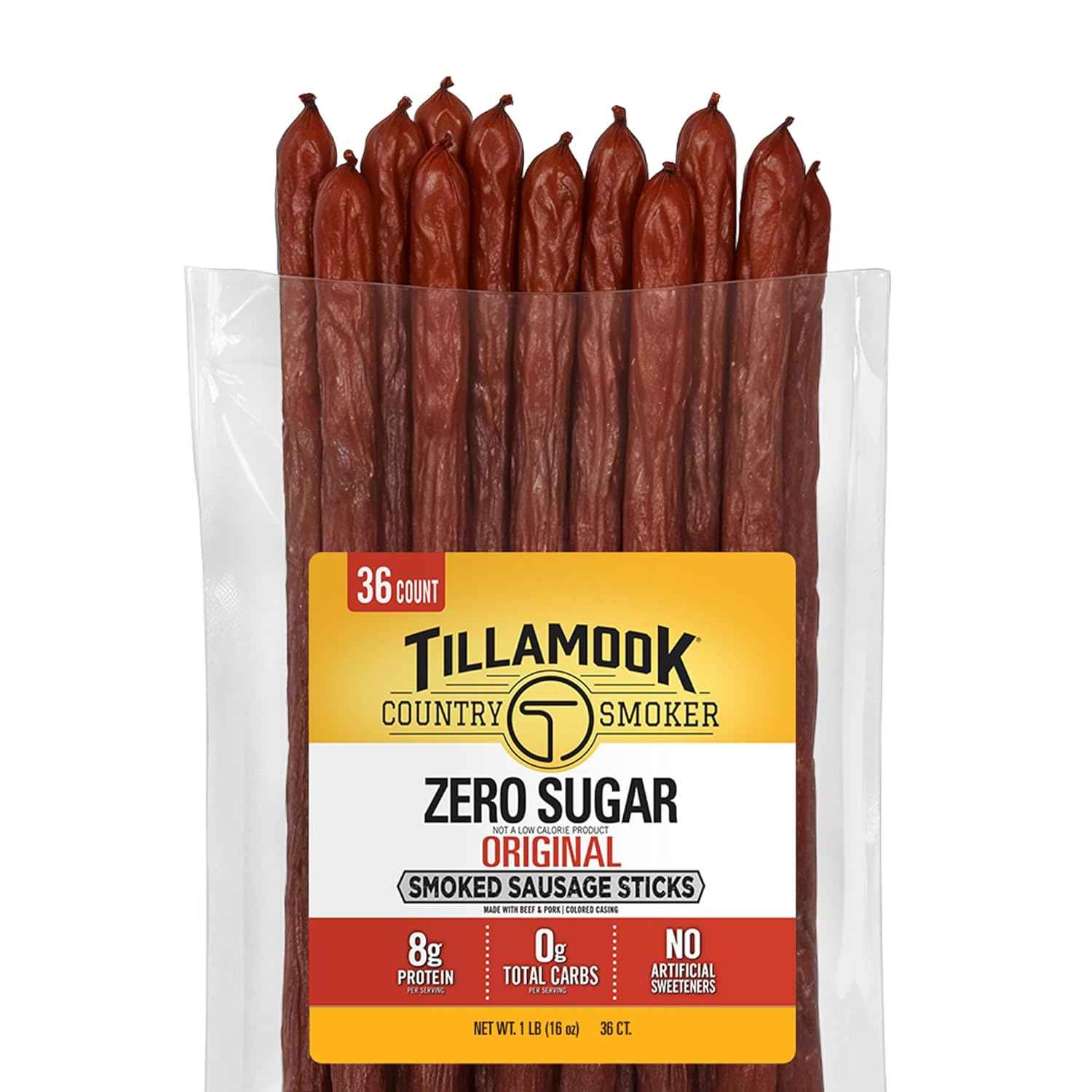 Tillamook Country Smoker Smoked Sausage Sticks – Shelf Stable Camp and Road Trip Protein for Outdoor Adventures