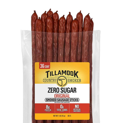Tillamook Country Smoker Smoked Sausage Sticks – Shelf Stable Camp and Road Trip Protein for Outdoor Adventures
