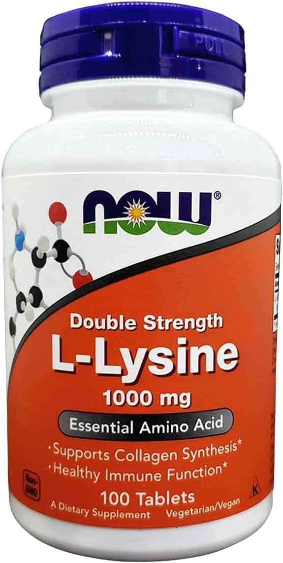 NOW Foods L-Lysine 1,000 mg – Single-Bottle Daily Essential for an Uncluttered Supplement Shelf