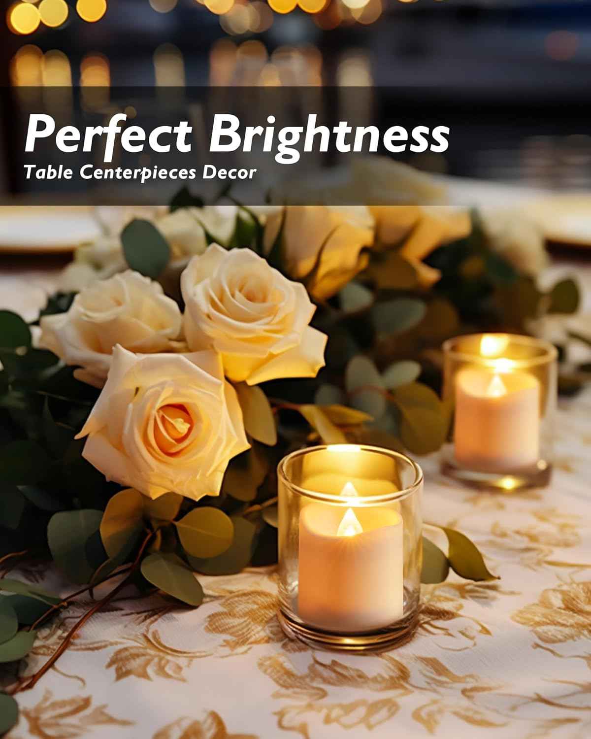 Homemory 12-Pack Flameless LED Votive Candles – Smokeless Flicker Tea Lights with 6hr Auto Timer, Safe Around Kids Pets and Curtains Warm White