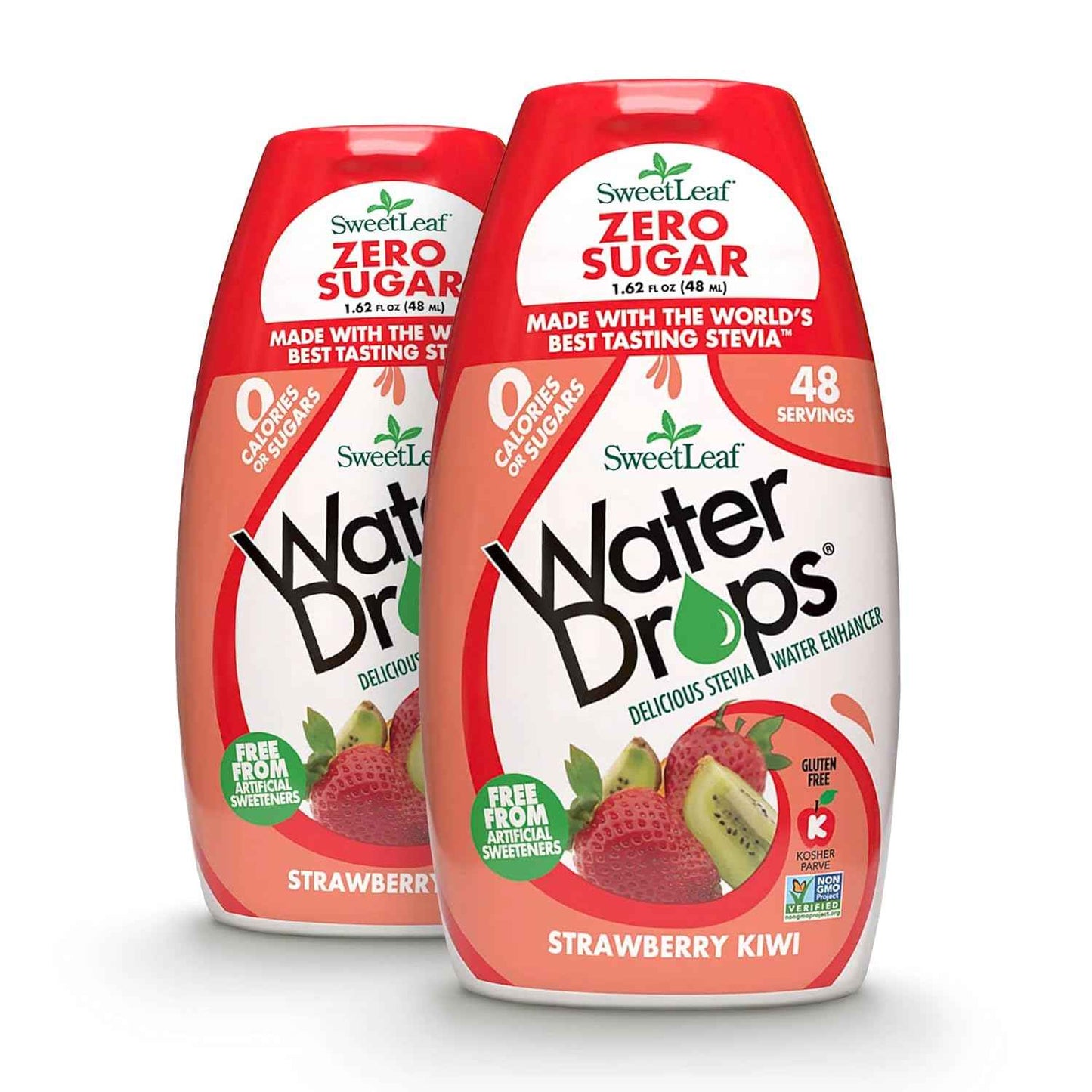 SweetLeaf Strawberry Kiwi Water Drops – Easy Stocking Stuffer and Housewarming Gift for Keto and Diabetic Friends, 2 Pack